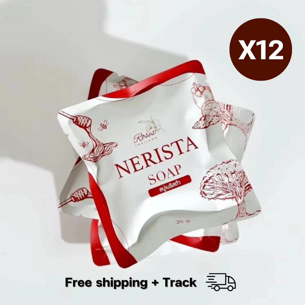 12X Nerista Soap Reduce Acne Blemishes Freckles Fresh Scent Smooth Whitening 30g