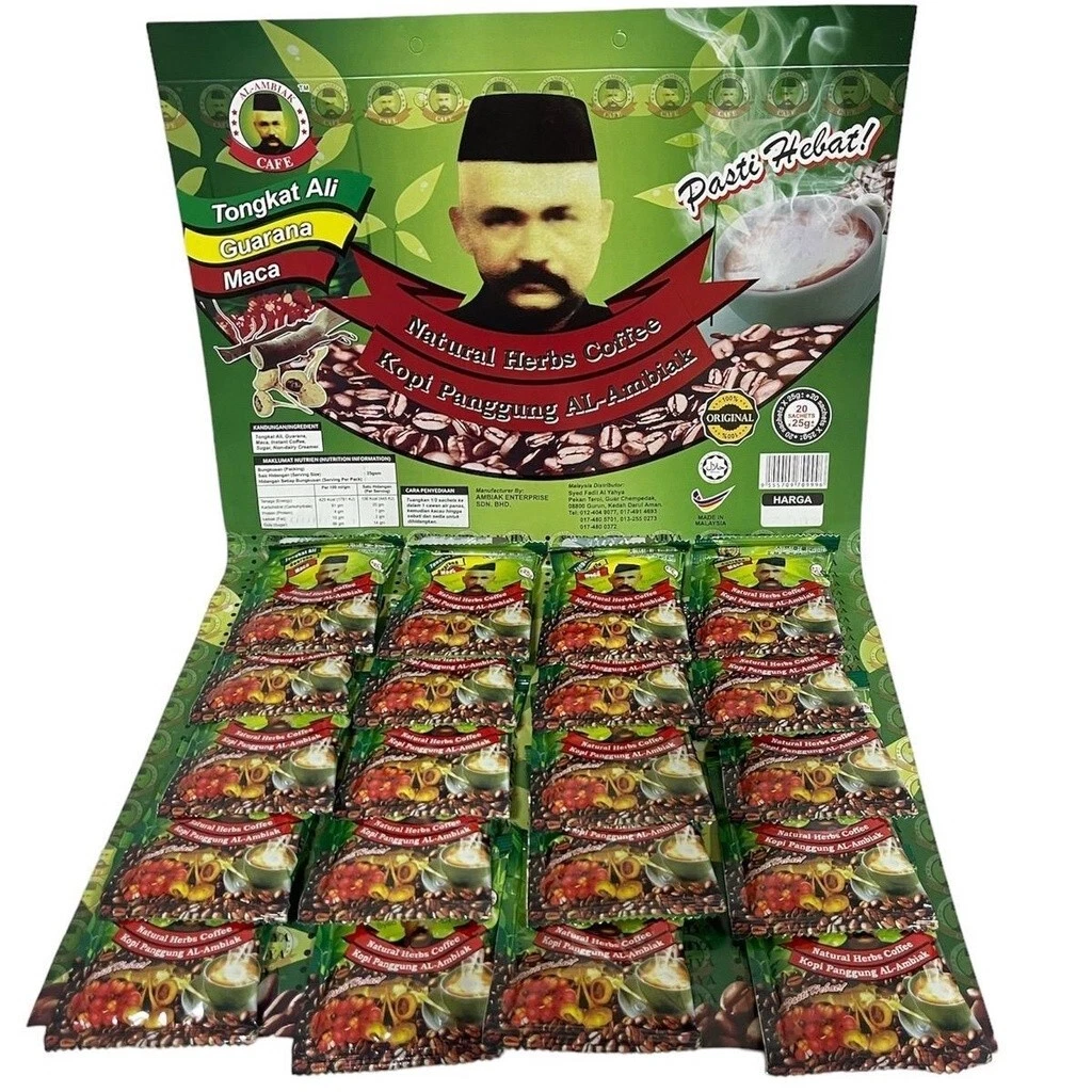 20x Herbal Coffee Green Kopi Coffee Natural Instant Herbs Coffee Healthy For Man