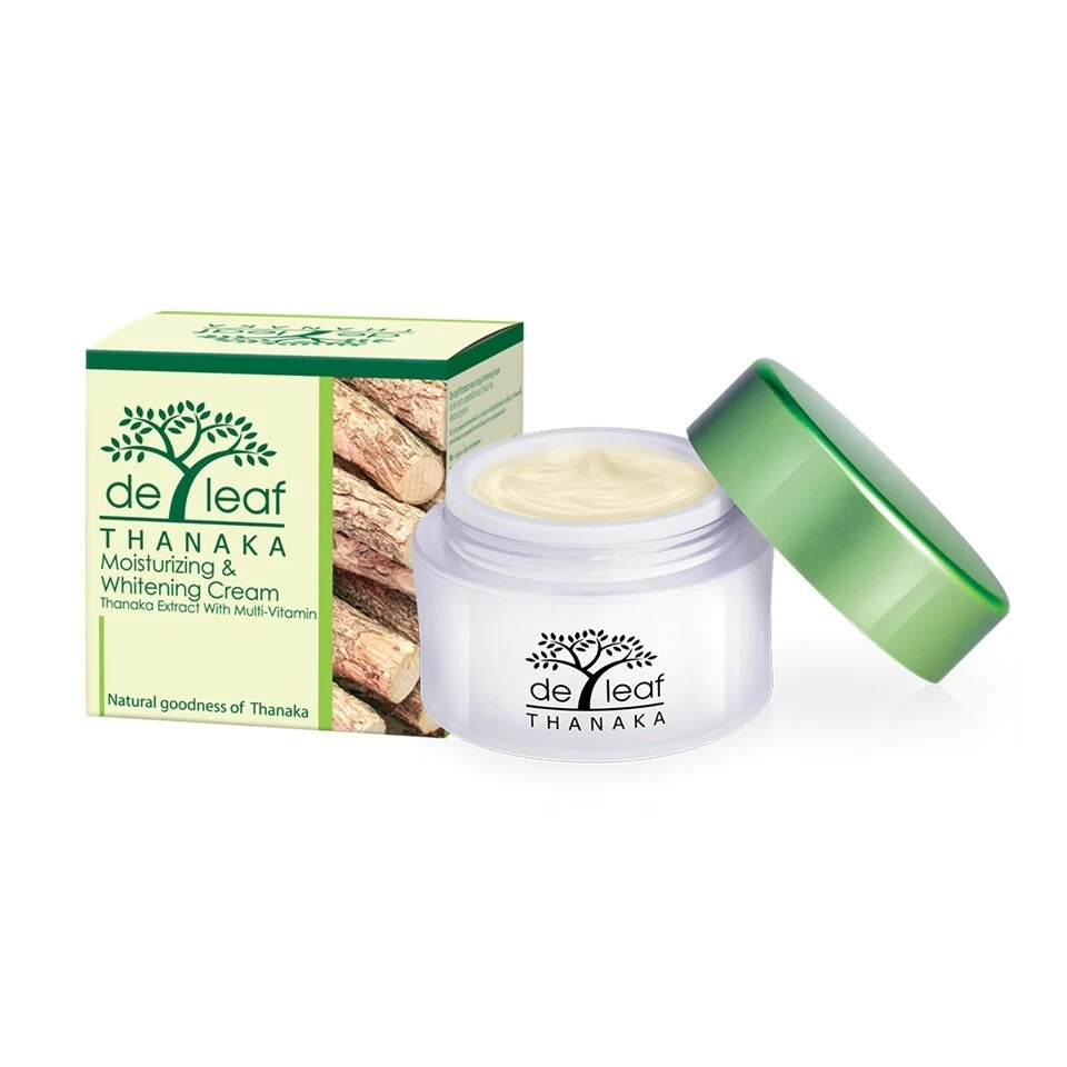 2 X Facial Cream De Leaf Thanaka Moisturize A,C,E Whitening Face Shine Radiance
