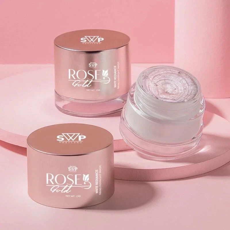 2X SWP Rose Gold White Radiance Firming Overnight Mask Brightening Skin 15g.