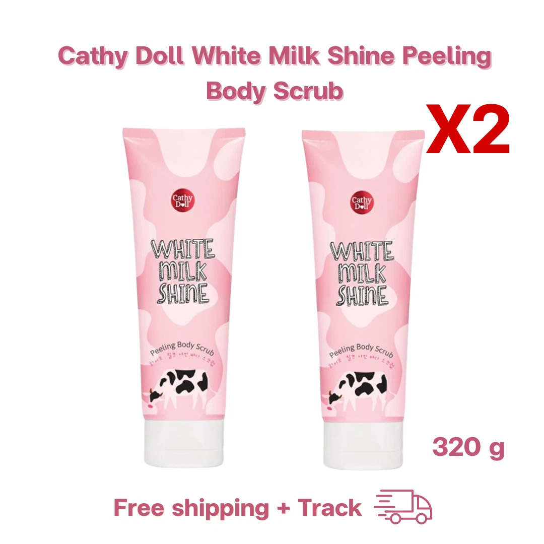 2x CATHY DOLL WHITE MILK SHINE PEELING BODY SCRUB moisture gentle 320 ml.