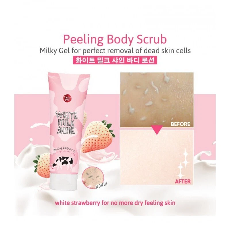 2x CATHY DOLL WHITE MILK SHINE PEELING BODY SCRUB moisture gentle 320 ml.