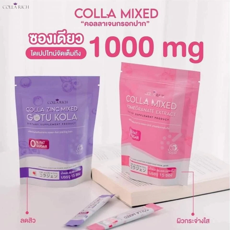 2x Colla Zinc Mixed Colla Mixed Collagen white clear skin bright smooth soft