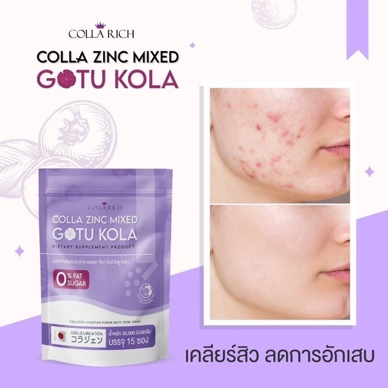 2x Colla Zinc Mixed Colla Mixed Collagen white clear skin bright smooth soft