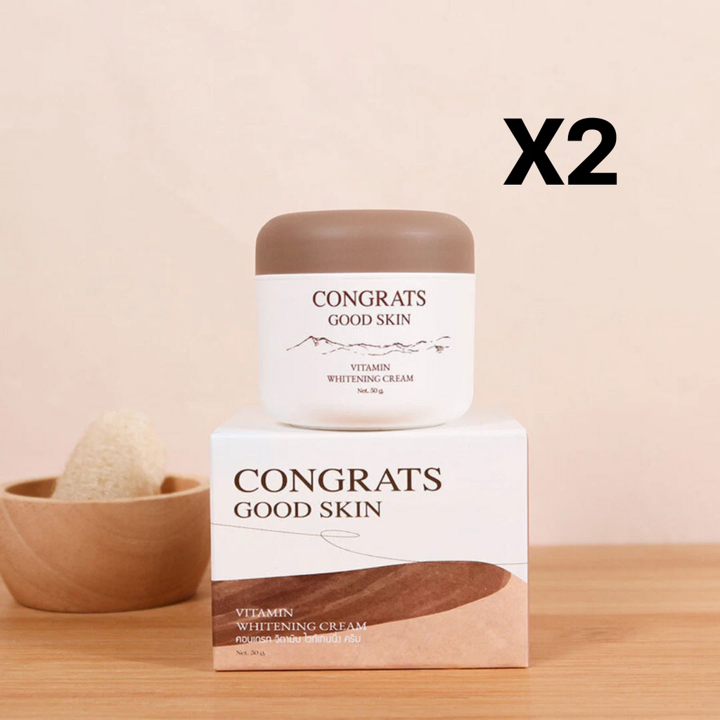 2x Congrats Good Skin Vitamin Body Cream Armpits Brightening Reduce Odor 50 g