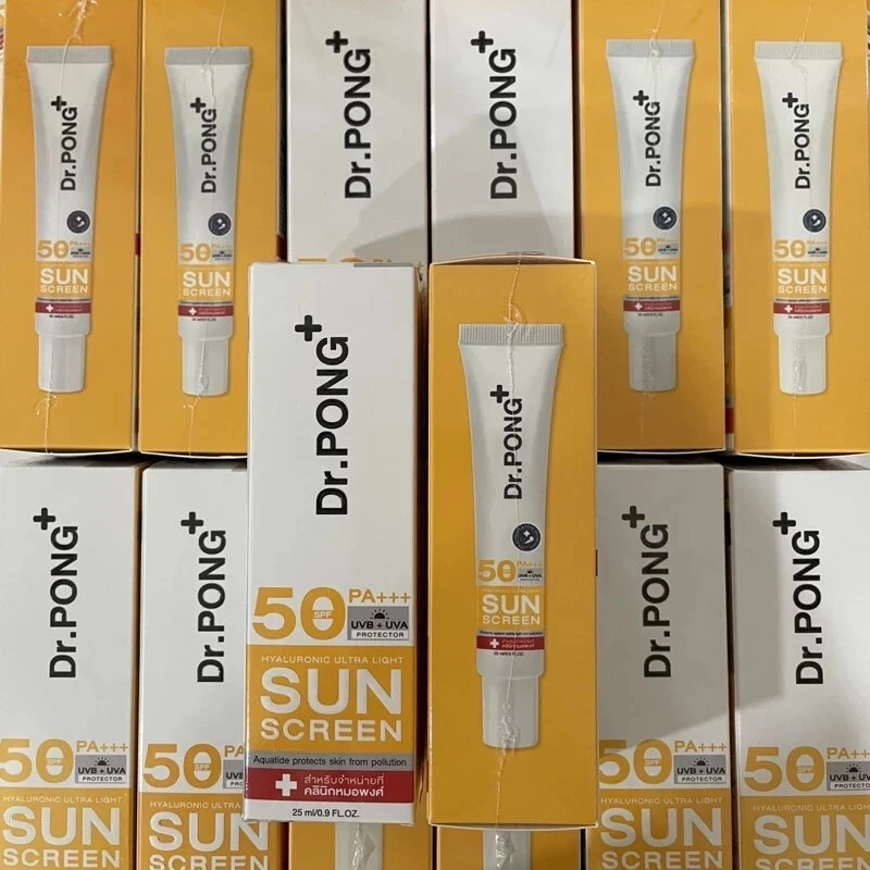 2 x Dr.PONG Hyaluronic Ultra Light Sunscreen with Aquatide SPF50 PA+++