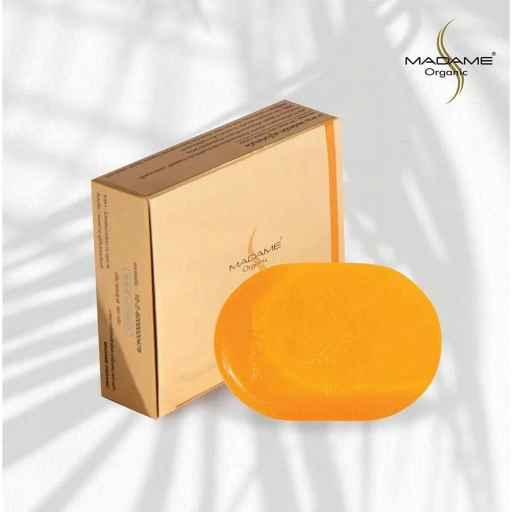 2 x Madame Organic Whiten Bright Soap Remove Spot Acne Freckles Face 60g.