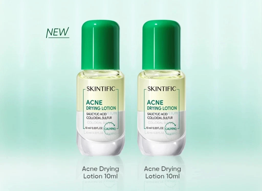 2x SKINTIFIC Acne Drying Lotion Salicylic Acid Acne Spot Treatment BHA 10ml