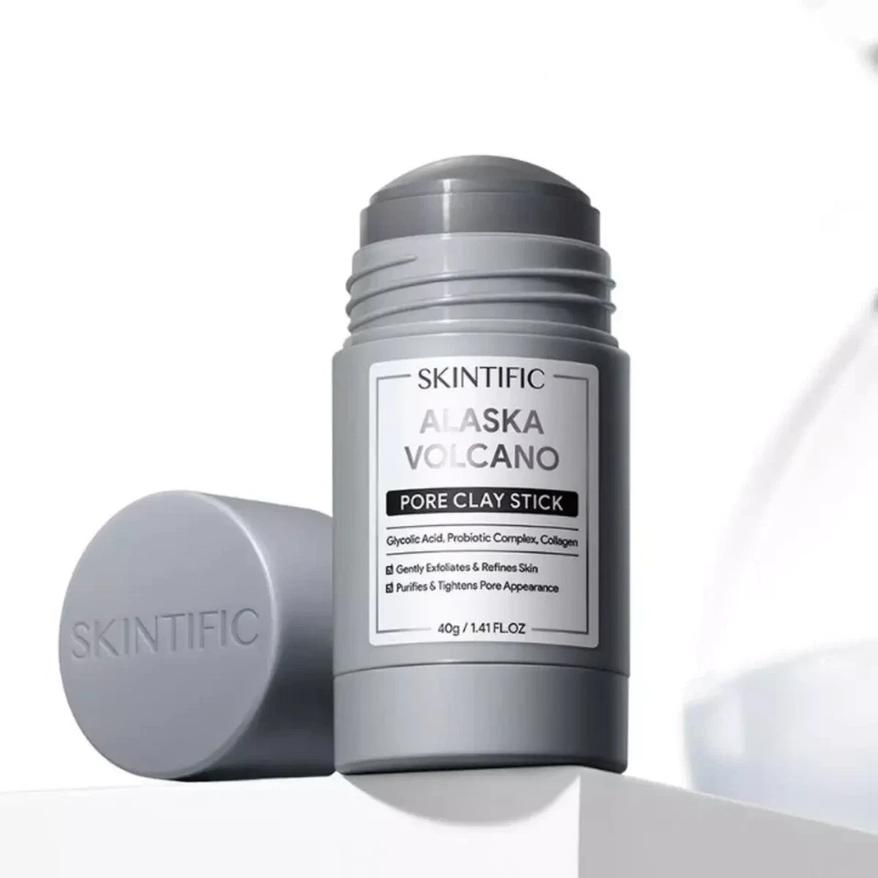 2 x SKINTIFIC Alaska Volcano Clay Mask Glycolic Detox Skin Clean Pores Blackhead