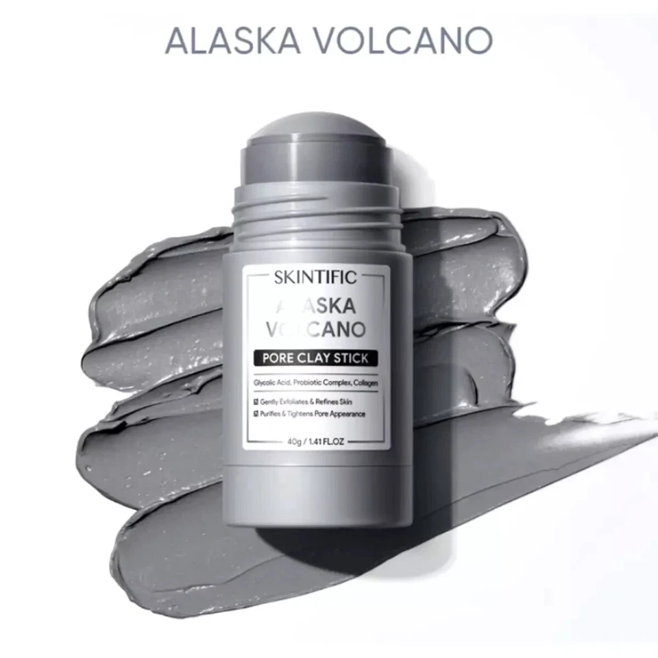 2 x SKINTIFIC Alaska Volcano Clay Mask Glycolic Detox Skin Clean Pores Blackhead
