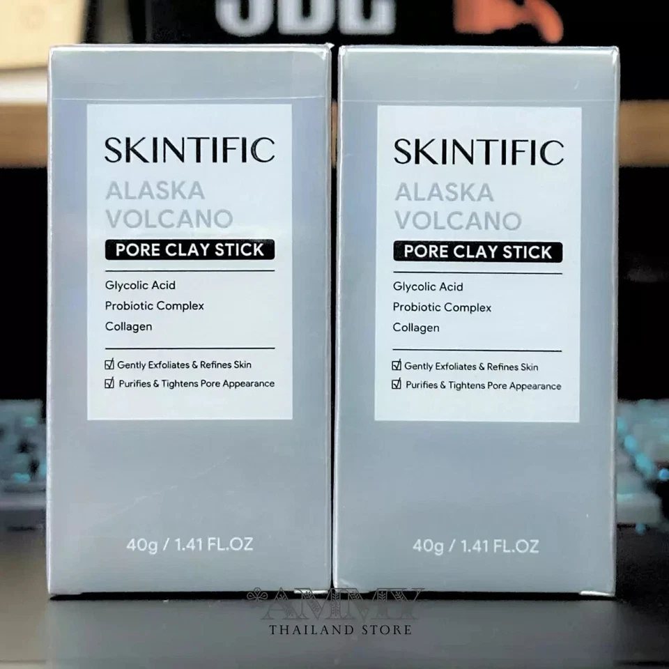 2 x SKINTIFIC Alaska Volcano Clay Mask Glycolic Detox Skin Clean Pores Blackhead