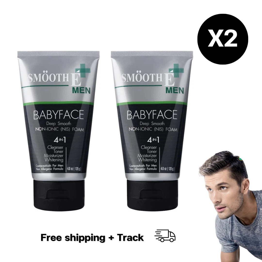 2x Smooth E Men Non-Foaming Facial Foam Oil Control Acne Care Cleanser for Men  market_in_thai (165)
