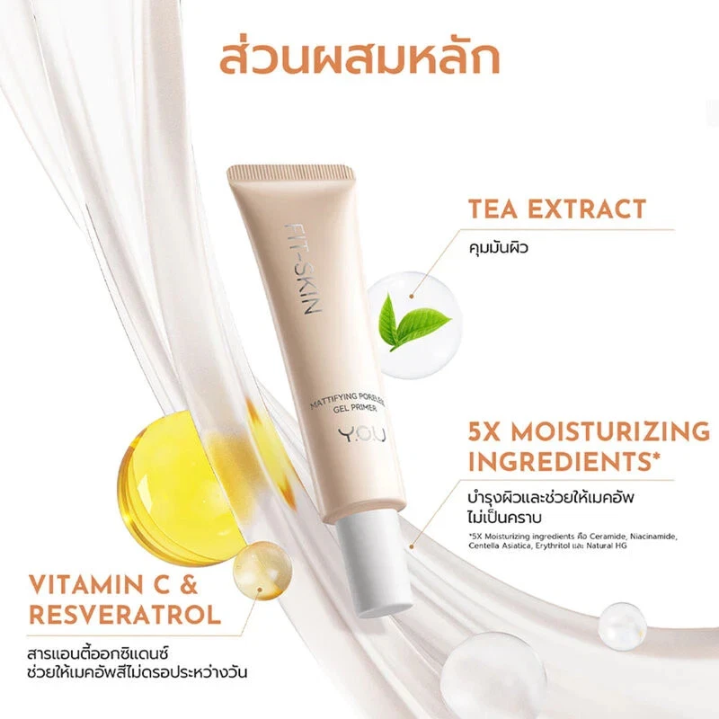 2x Y.O.U Fit-Skin Mattifying Poreless Primer Oil Control Pore Blurring Makeup