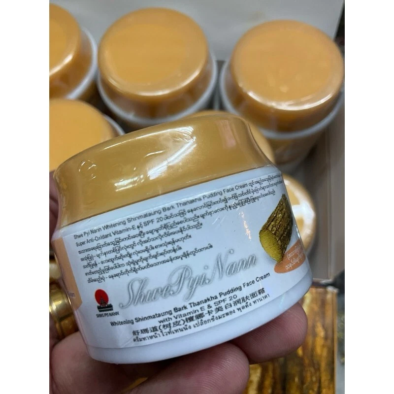 3 Pcs.WHITENING MYANMAR THANAKA CREAM 100% REDUCE ACNE /DARK SPOTS/MALASMA SPF20