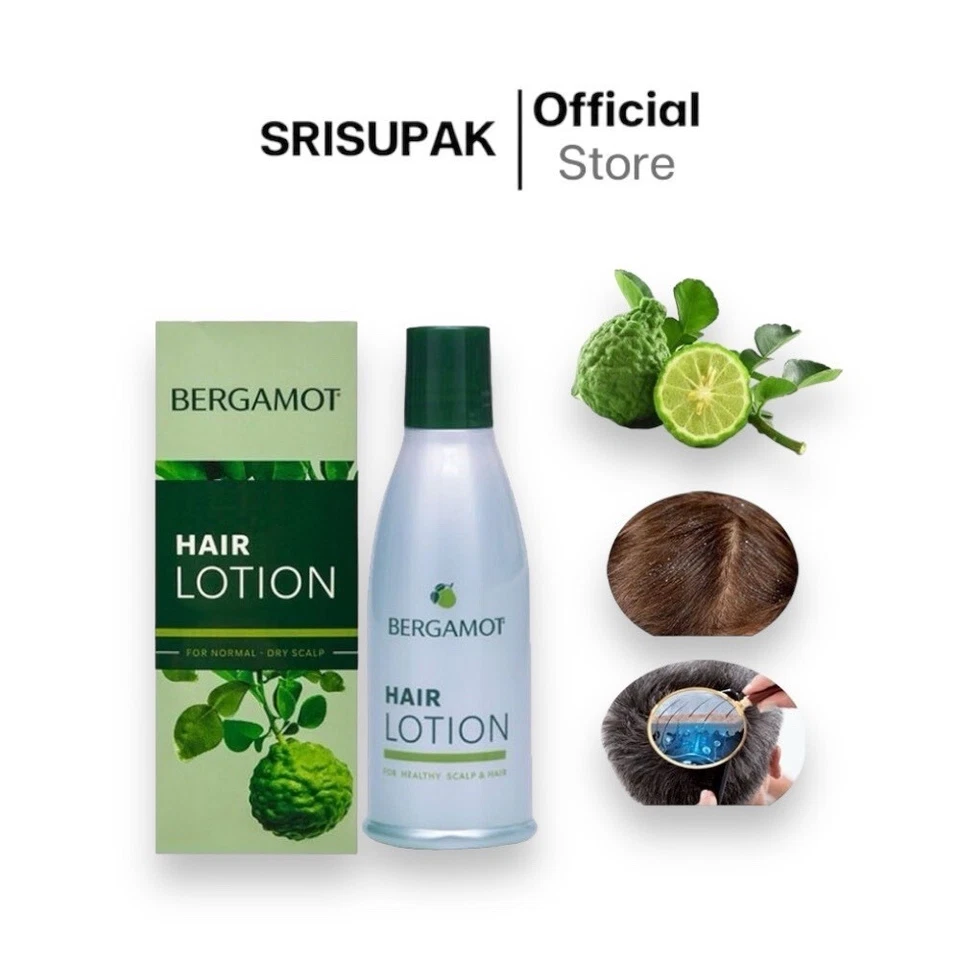 3 x BERGAMOT Hair Lotion Reduce Scalp Inflammation Scalp Itchiness Dandruff 90ml