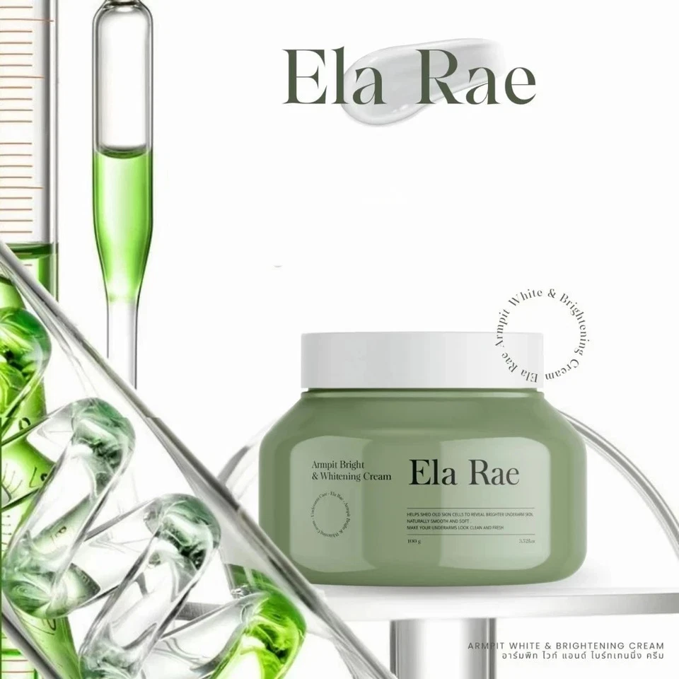 3x ELA RAE Whitening Cream, armpits, body odor bright Reduce dark spots 60 ml.