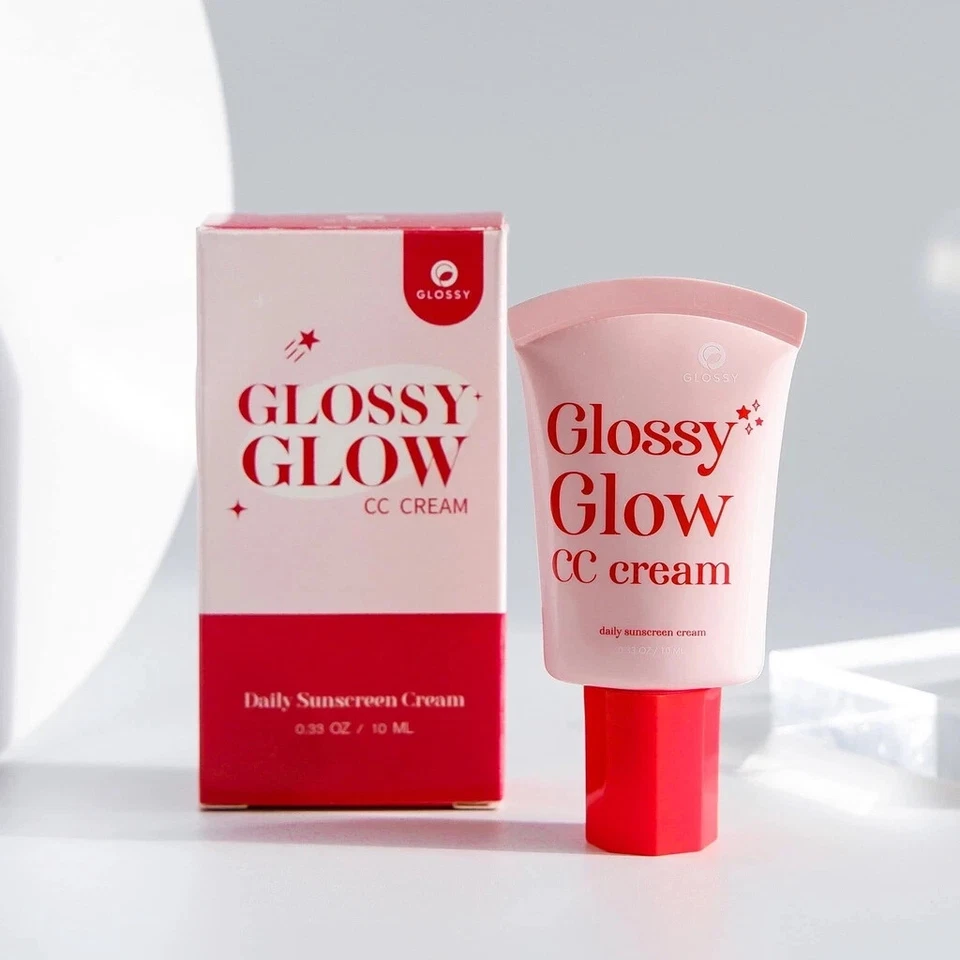 3x Glossy Glow CC Cream UVA/UVB Sunscreen Waterproof Nourish SPF50 PA+++ 10g.