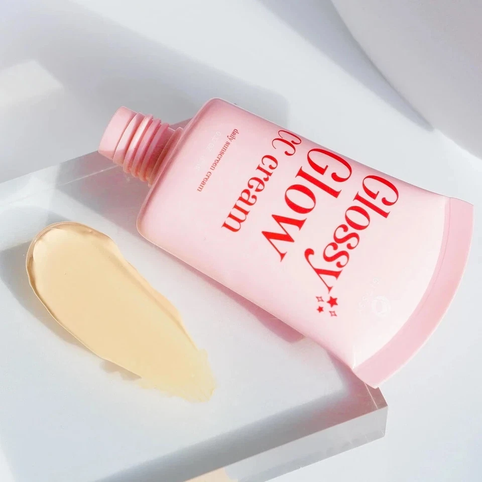 3x Glossy Glow CC Cream UVA/UVB Sunscreen Waterproof Nourish SPF50 PA+++ 10g.