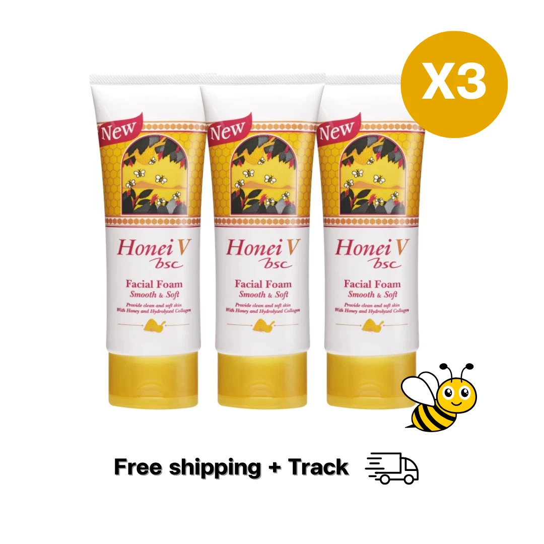 3x HONEI V FACIAL FOAM BSC clean smooth soft moisturized skin radiant youthful