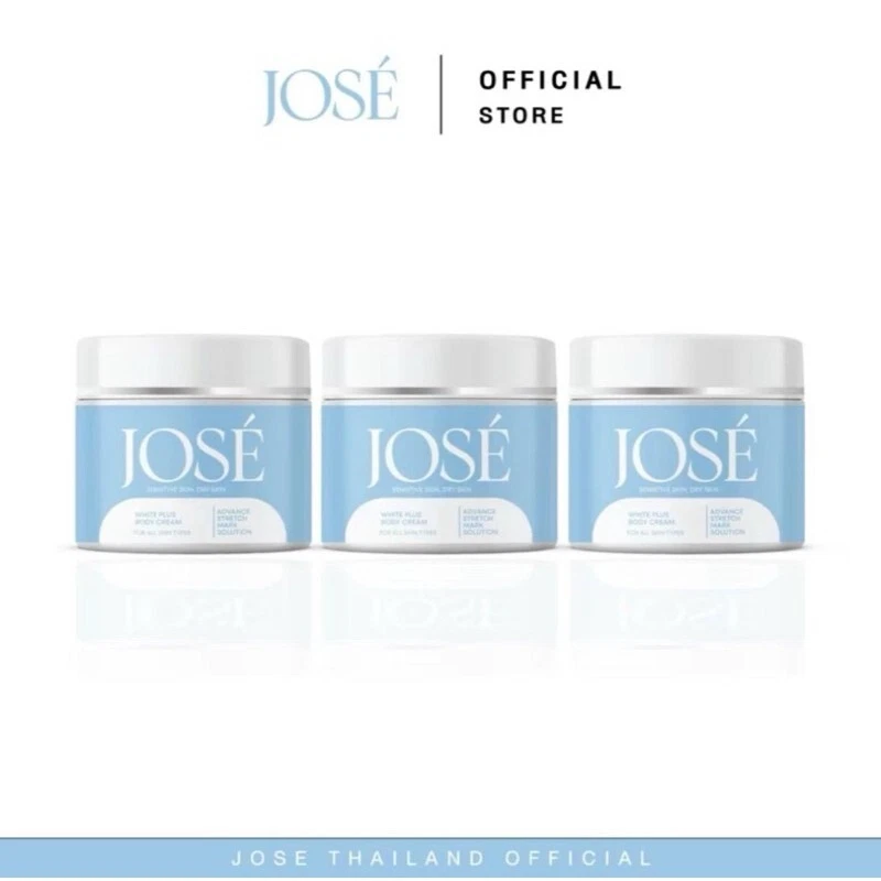 3x Jose White Plus Body Cream lotion for smooth stomach skin care mother's cream