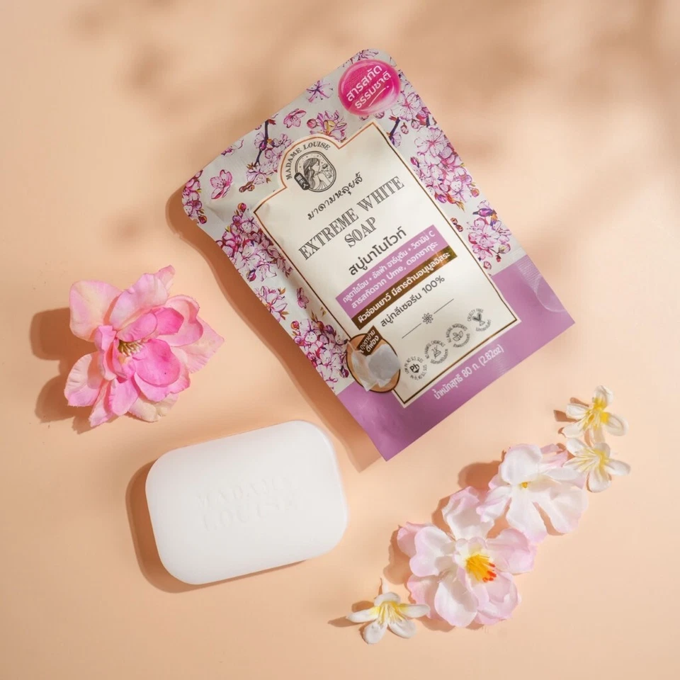 3x MADAME LOUISE Extreme White Soap Reduce Dark Spots Blemish marks ageing skin