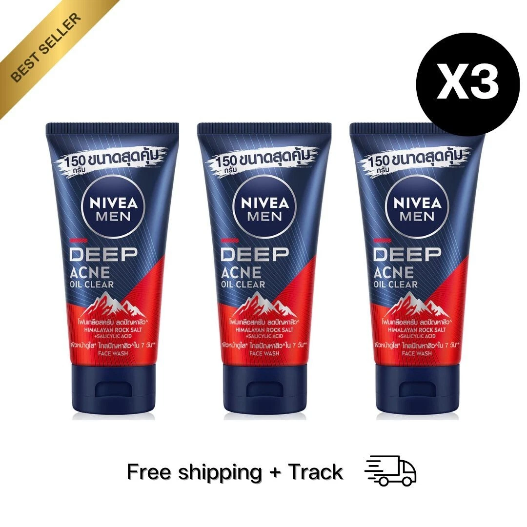 3x NIVEA Men Deep Acne Scrub Mud 150g